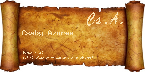 Csaby Azurea névjegykártya